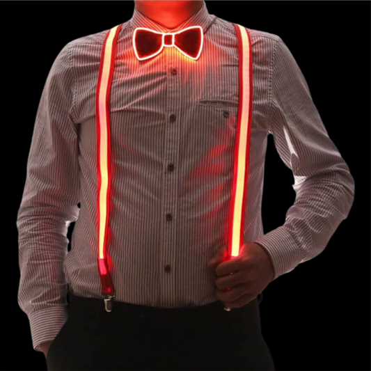 Swag LED Suspender and Bowtie Set