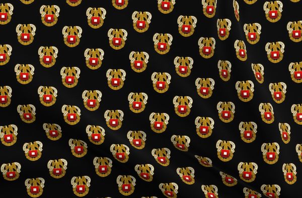 Custom Signal Corps Party Shirt Fabric - Regimental Crest