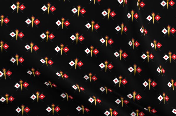 Custom Signal Corps Party Shirt Fabric - Signal Corps Insignia