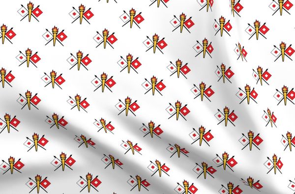 Custom Signal Corps Party Shirt Fabric - Signal Corps Insignia