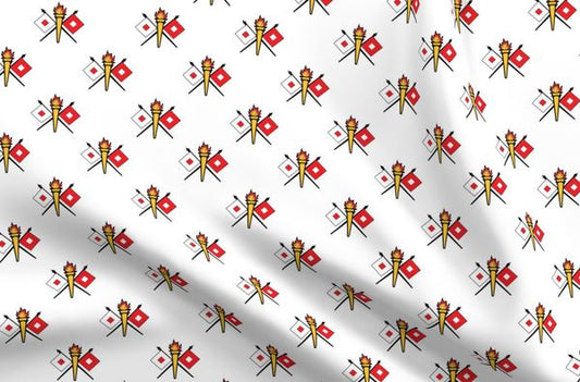 Custom Signal Corps Party Shirt Fabric - Signal Corps Insignia