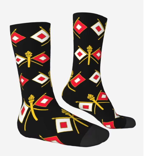 Army Signal Corps Wig Wag Socks Black